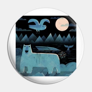 Owl. Bear and Whale Pin