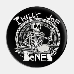 Funny Jazz Halloween TShirt, Philly Joe Bones Jazz Musician Drummer Gift T-Shirt, Bebop Drum Set Trick or Treat Music Novelty Tee Pin