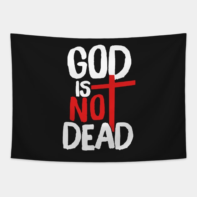 God Is Not Dead Tapestry by babettenoella