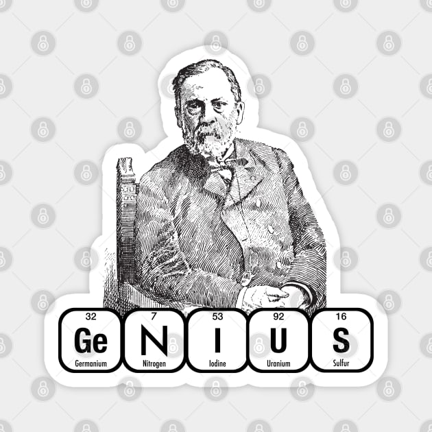 Louis Pasteur Genius Magnet by firstsapling@gmail.com