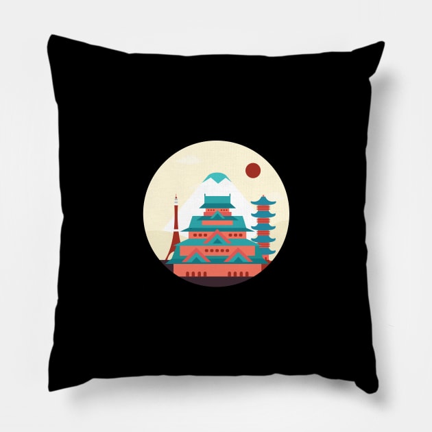 japan Pillow by Stenau Artwerk