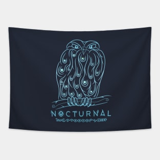 NOCTURNAL LUNAR OWL Tapestry