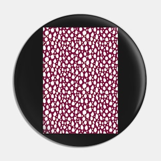 Red and White Spot Dalmatian Pattern Pin