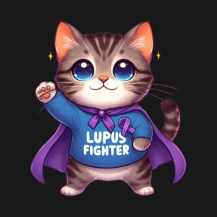 Cute Cat Lupus Fighter: A Feline Warrior's Tale T-Shirt