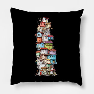 Little Beautiful Houses Cramped Pillow