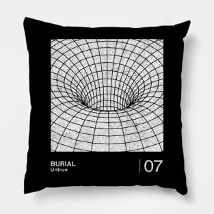 Burial / Untrue / Minimalist Graphic Artwork Design Pillow