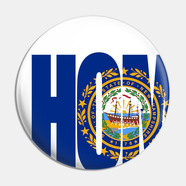 New Hampshire Home - State Flag Pin by DonDota