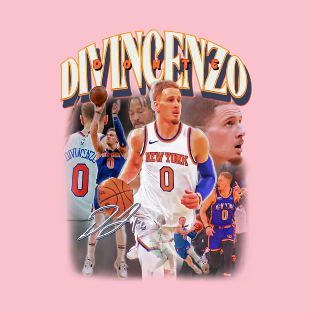 Donte DiVincenzo New York Basketball Vintage Bootleg Graphic Style by dsuss