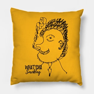 Smoking Mister (Black) "Whatcha Smoking" Pillow