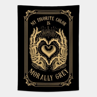 Morally grey, Funny reading gift for book nerds, bookworms Tapestry