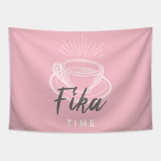 Fika Time swedish coffee break Tapestry