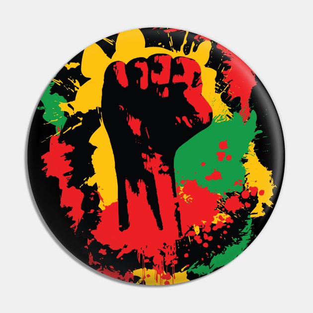 Black Power Fist Pin by damienmayfield.com