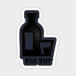 Western Era - Wild West Whiskey Bottle and Glass Magnet