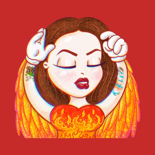 Phoenix girl (selfportrait) by Sasshhaaaart