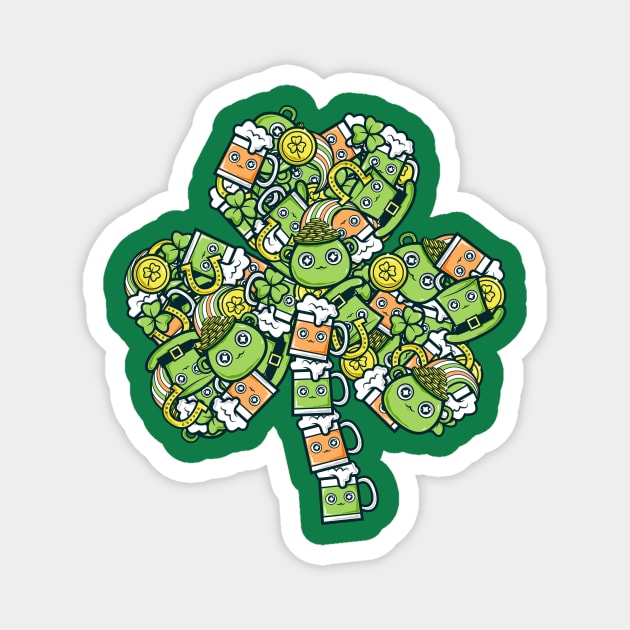 Kawaii Shamrock! Magnet by krisren28