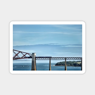 Train crossing over the Forth Bridge, Scotland Magnet