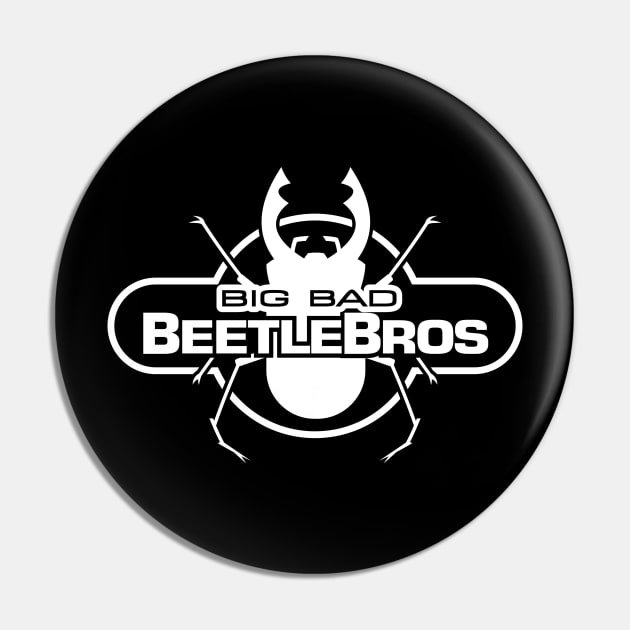 Beetle Bros Logo White Pin by GodPunk