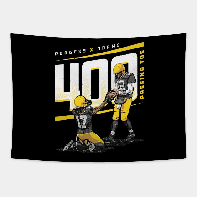 Aaron Rodgers Green Bay 400 Passing Touchdowns Tapestry by MASTER_SHAOLIN