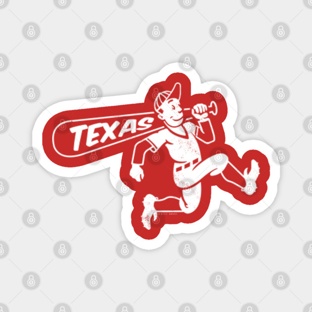 deadmansupplyco Vintage Baseball - Texas Rangers (Red Texas Wordmark) T-Shirt