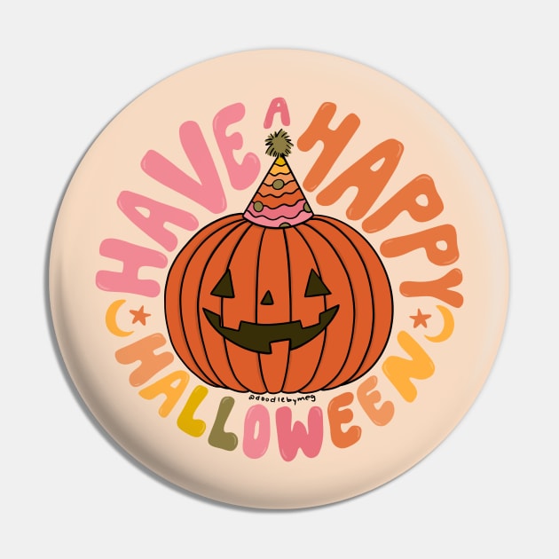 Happy Halloween Pin by Doodle by Meg