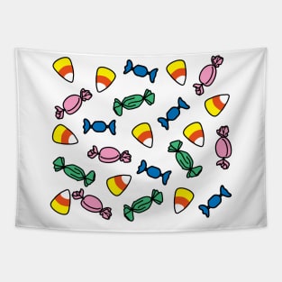 Halloween Candy Pattern Tapestry