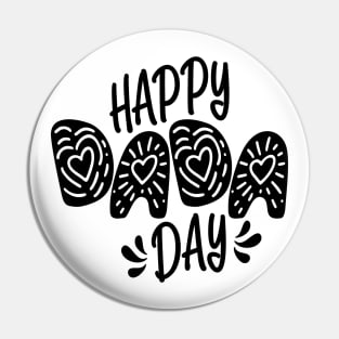 Happy Dada Day Happy Father's Day Typography Pin