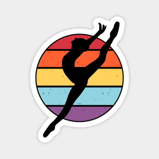 gymnast girl, dancer silhouette Magnet