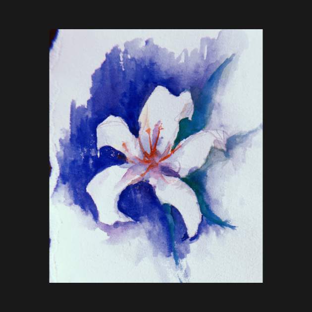 White Lily Flower-Fleur de lis by iluvu