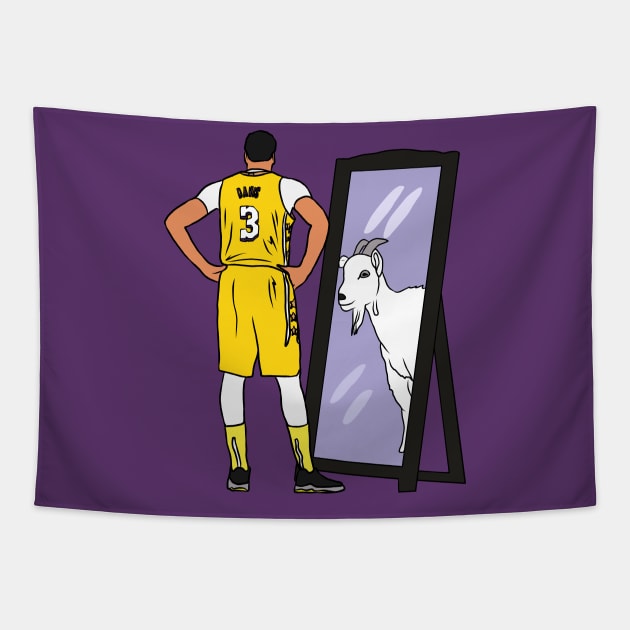 Anthony Davis Mirror GOAT Tapestry by rattraptees