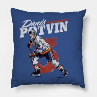 Denis Potvin New York I Retro Pillow