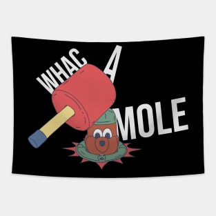 Whac a Mole - Beaver Mallet - Carnival Game Tapestry