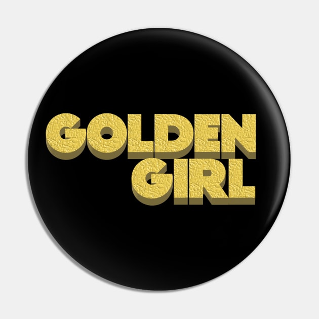 Golden Girl /// Retro 80s Aesthetic Pin by Trendsdk