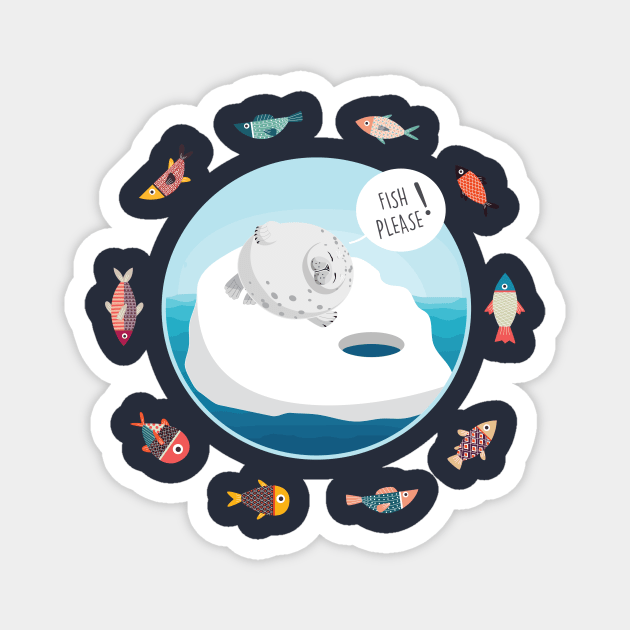 Fish Please! Magnet by BurgerDesigns