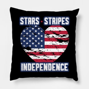 Stars Stripes and Independence Pillow