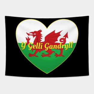 Y Gelli Gandryll Cymru UK Baner Cymru Calon Tapestry