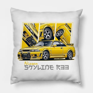 Nissan Skyline r33 GTR, JDM Car Pillow