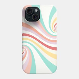 Earth Pastel Color Retro Twirl Pattern Phone Case