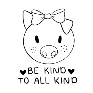 Be Kind To All Kind | Line Art Design T-Shirt