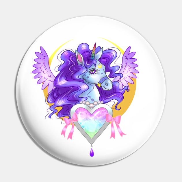 Magical Purple Unicorn Pin by Fizzy Vee