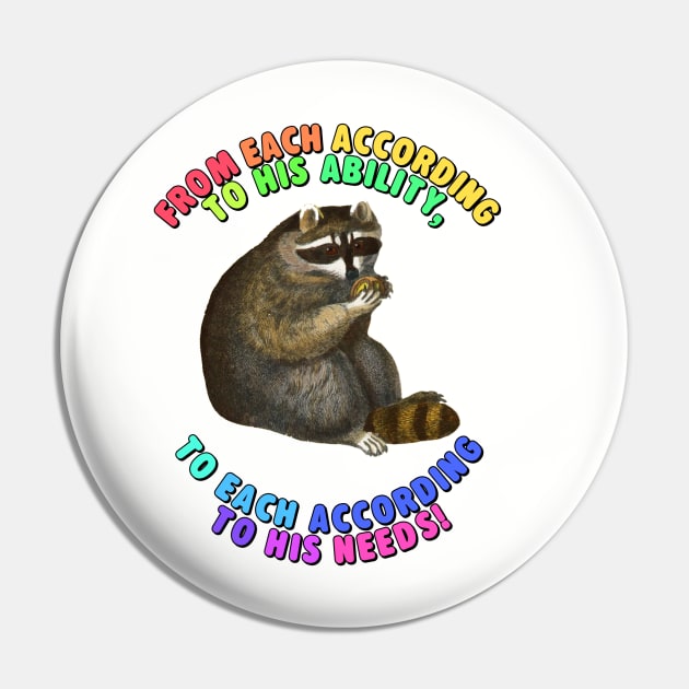 Communist Raccoon Pin by Stephentc