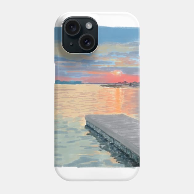 Sunset Over the Water Phone Case by Aeriskate