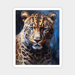 Amazing Zoo Leopard in Hyperrealistic Oil Paint Magnet