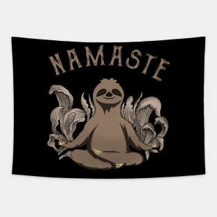 Yoga Namaste Sloth Tapestry