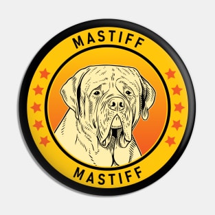 Mastiff Dog Portrait Pin