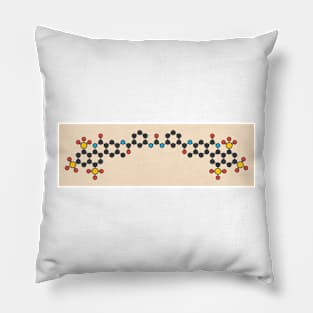 Suramin sleeping sickness drug molecule (F013/0749) Pillow