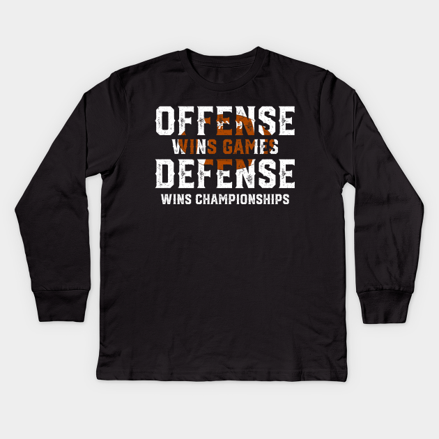 Offense Wins Games Wins - Football Shirts - Funny Football - Kids Sleeve T-Shirt | TeePublic