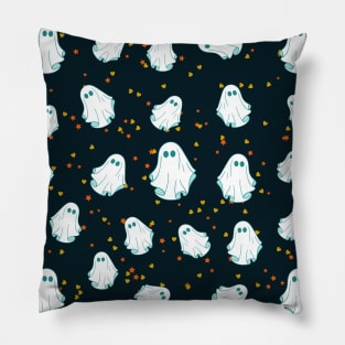 Halloween Ghosts Pattern Design Pillow