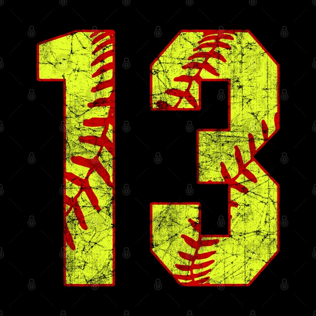 Fastpitch Softball Number 13 #13 Softball Shirt Jersey Uniform Favorite Player Biggest Fan by TeeCreations