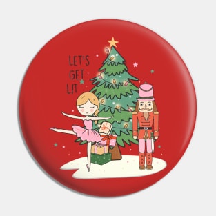 Let's Get Lit for Xmas Pin