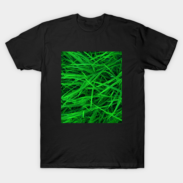 Discover Green neon - needles pattern - Abstract photography - Green Neon Needles - T-Shirt